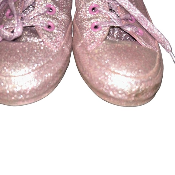 Converse Chuck Taylor All Star Lo pink Glitter sneakers size 9 sparkle - Picture 5 of 8